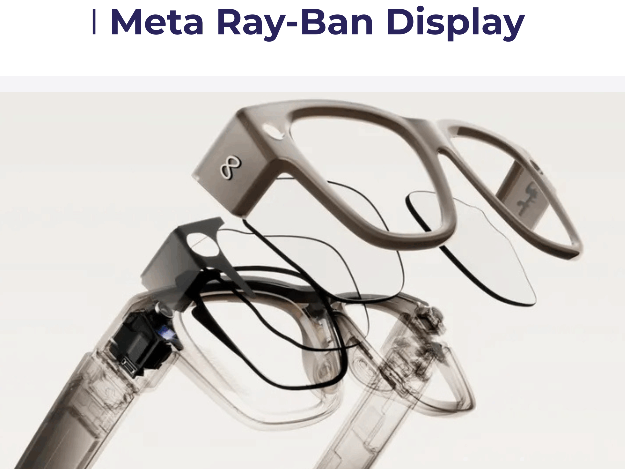 Meta Ray Ban Display glasses