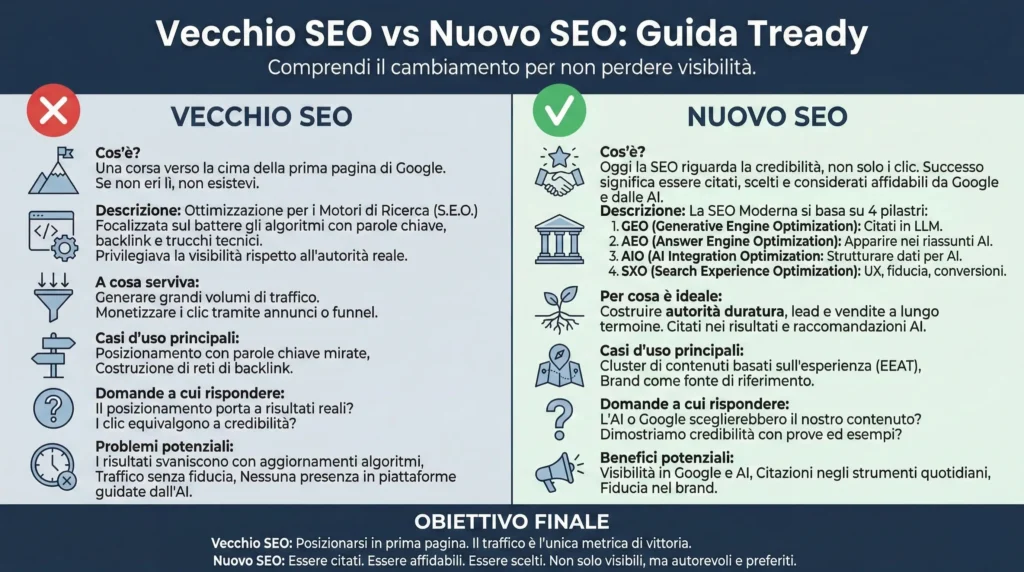 Vecchia SEO vs nuova SEO: come farsi trovare su Google nel 2026