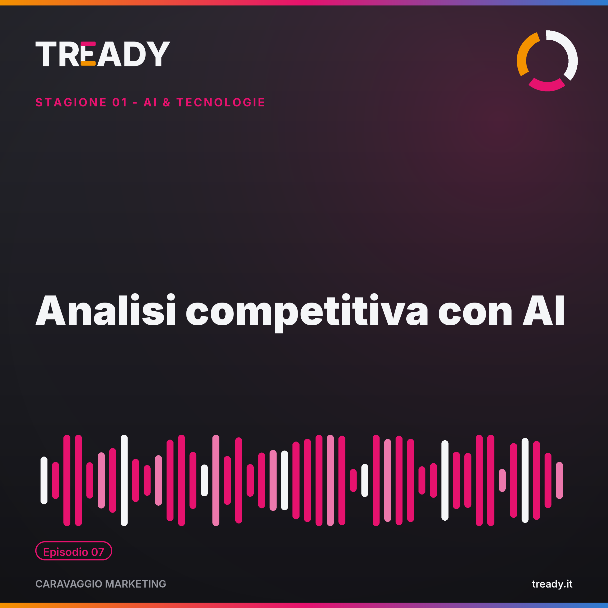 Copertina episodio Analisi competitiva con AI — podcast Caravaggio Marketing by Tready