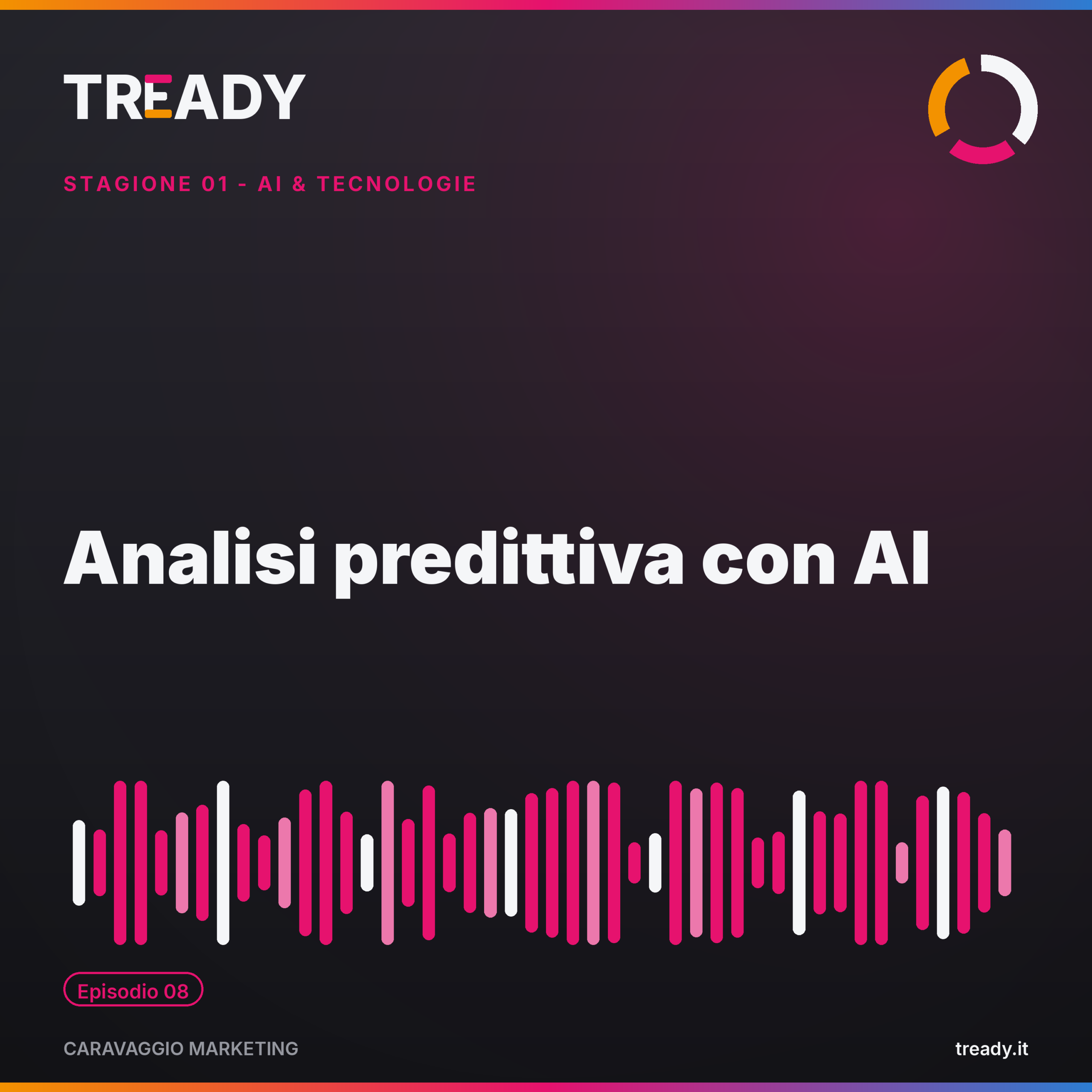 Copertina episodio Analisi predittiva con AI — podcast Caravaggio Marketing by Tready