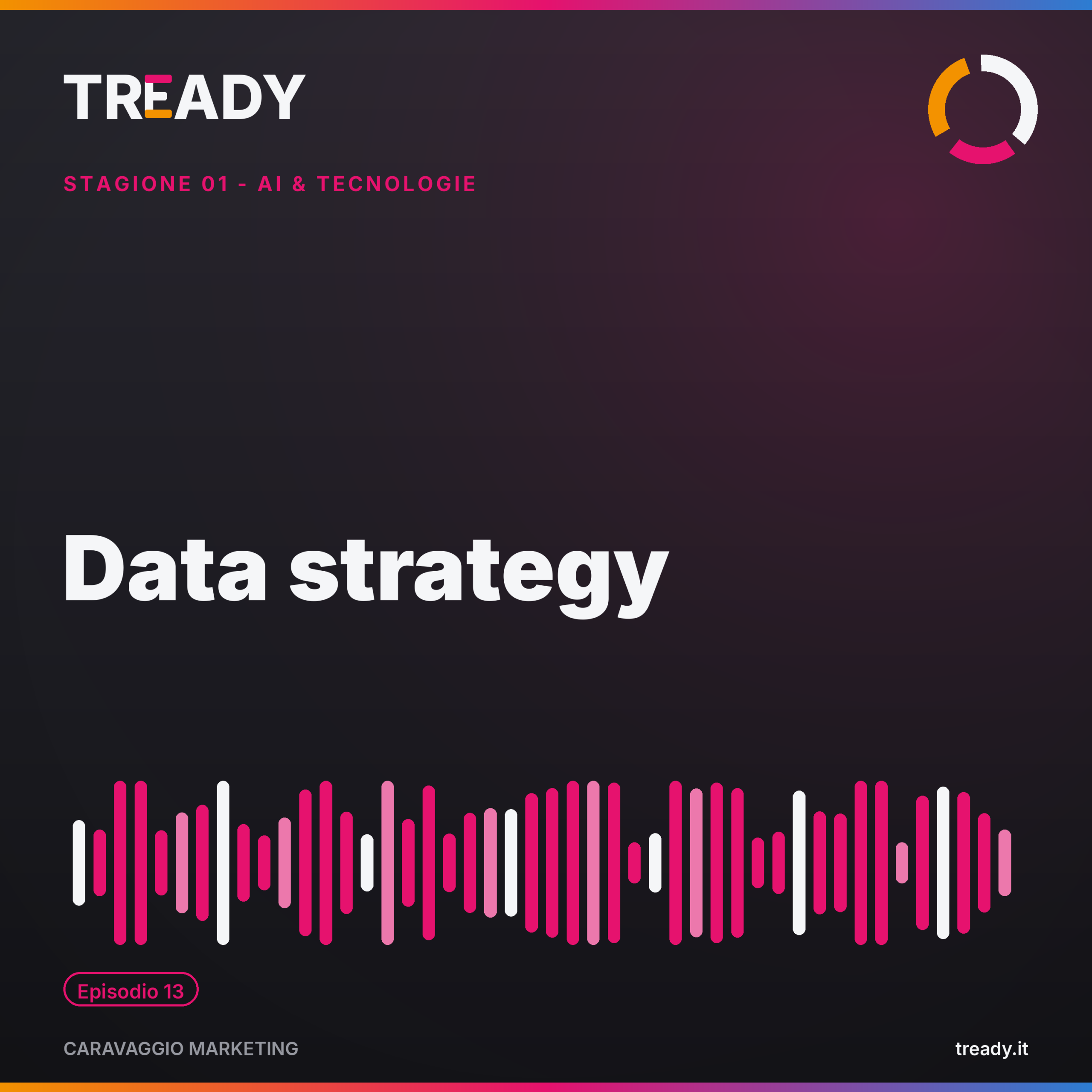 Copertina episodio Data strategy per il marketing — podcast Caravaggio Marketing by Tready