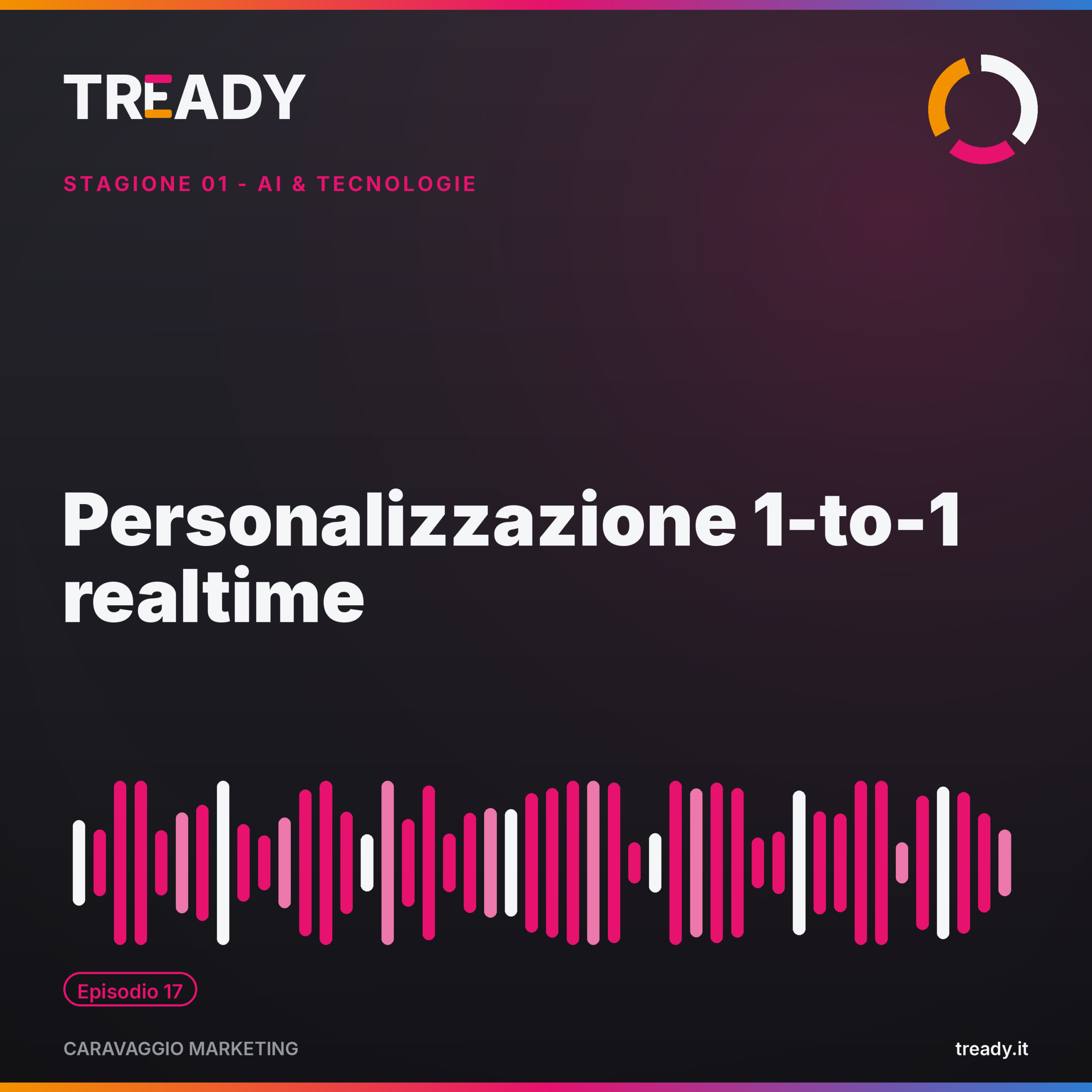 Copertina episodio Personalizzazione 1-to-1 in tempo reale — podcast Caravaggio Marketing by Tready