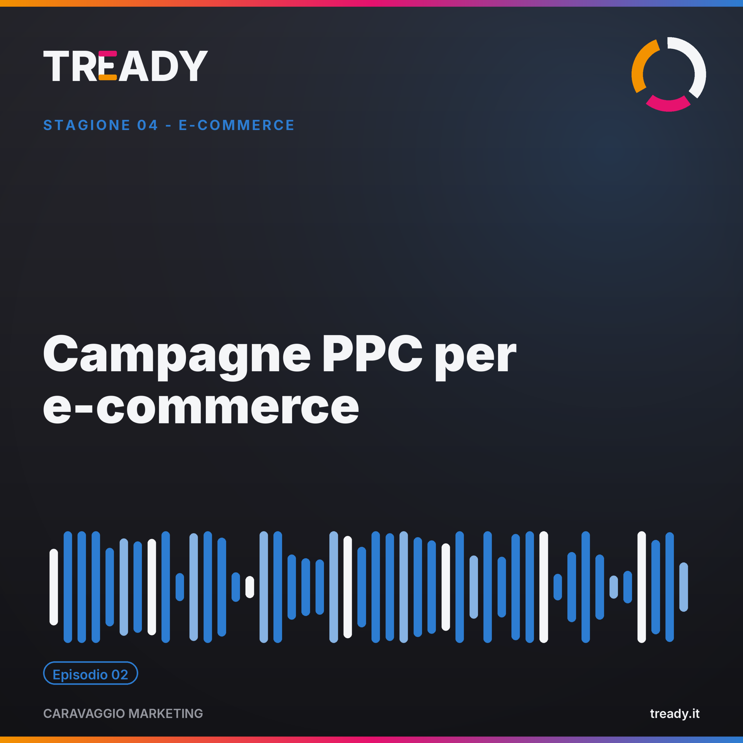 Copertina episodio Campagne PPC per e-commerce — podcast Caravaggio Marketing by Tready