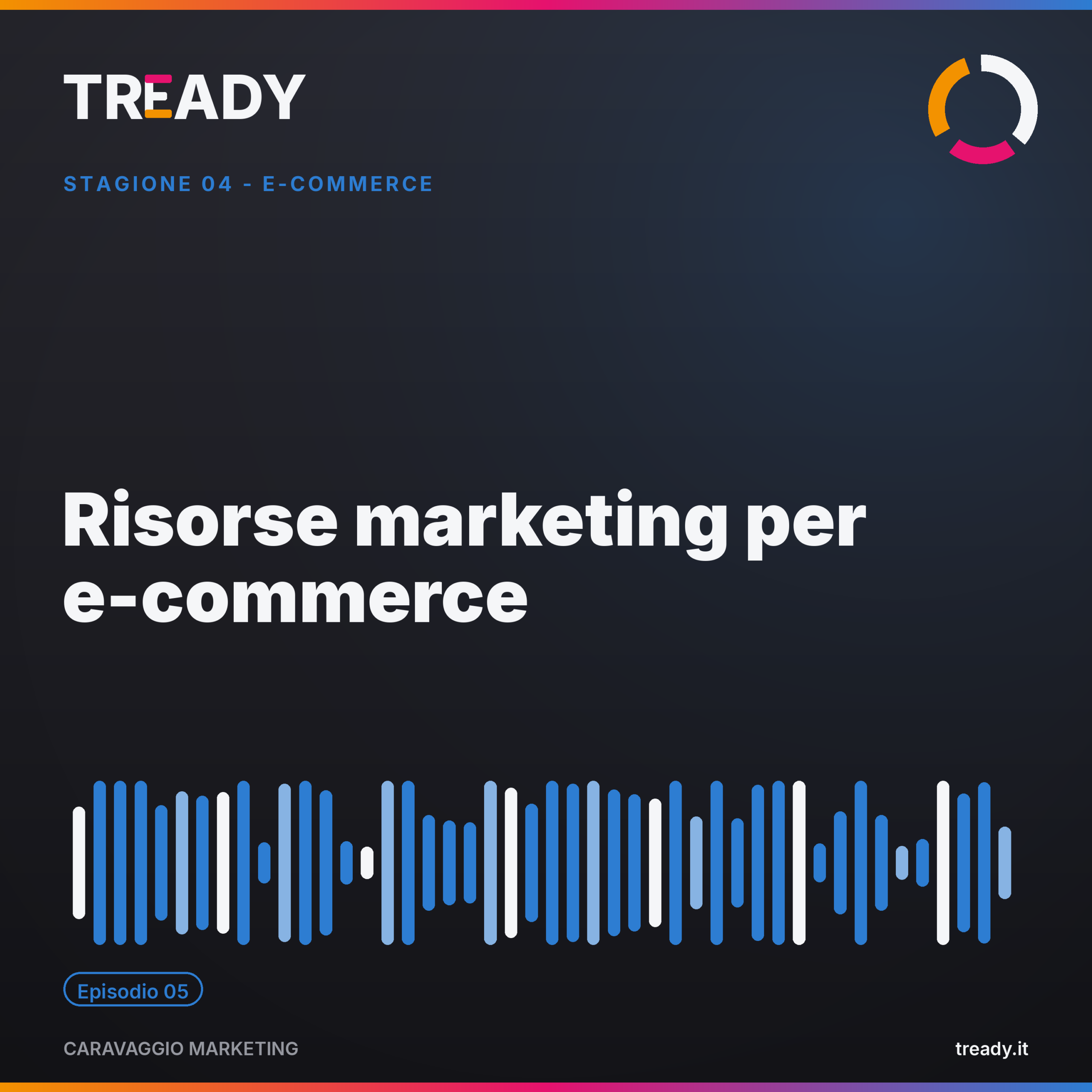 Copertina episodio Risorse di marketing per e-commerce — podcast Caravaggio Marketing by Tready