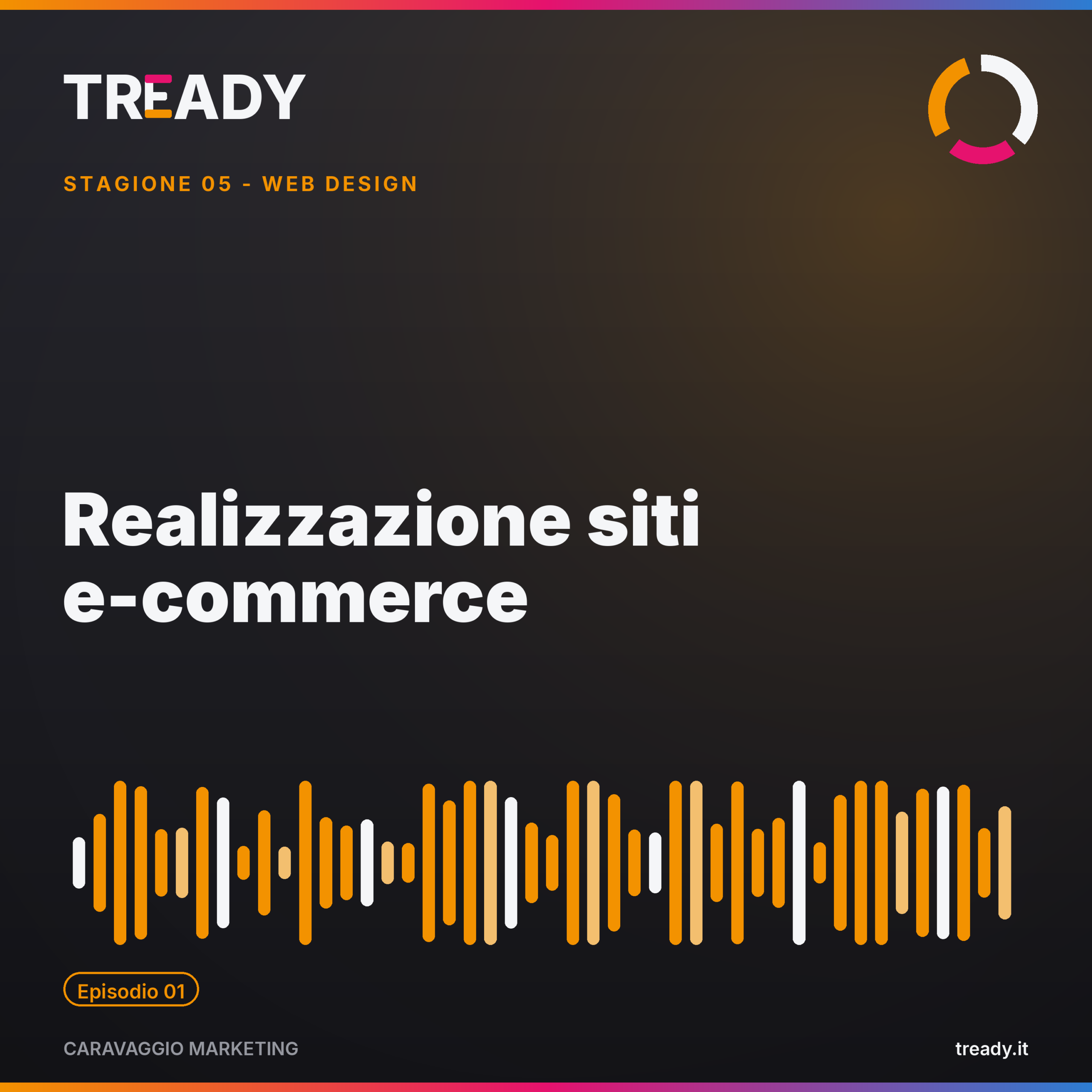 Copertina episodio Progettazione siti e-commerce — podcast Caravaggio Marketing by Tready