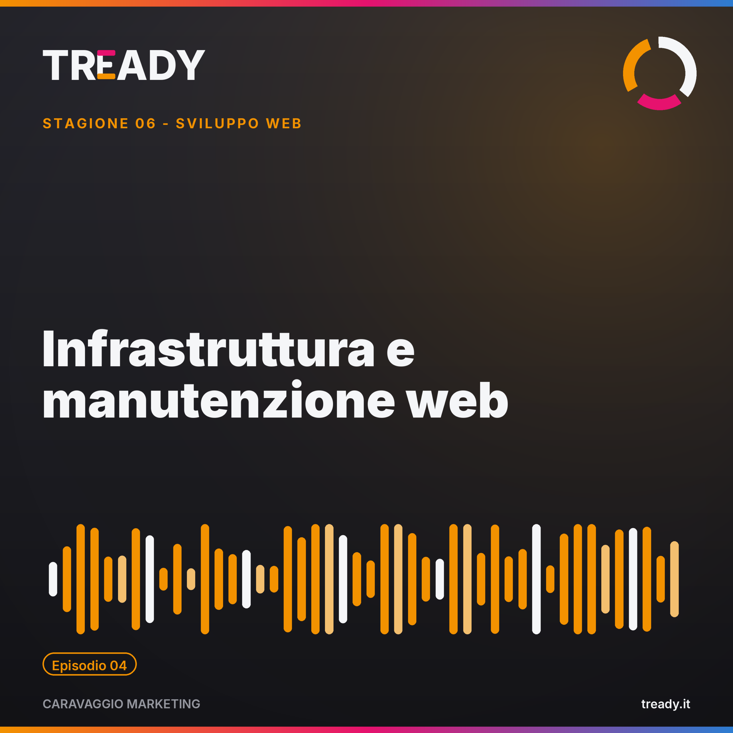 Copertina episodio Infrastruttura e manutenzione web — podcast Caravaggio Marketing by Tready