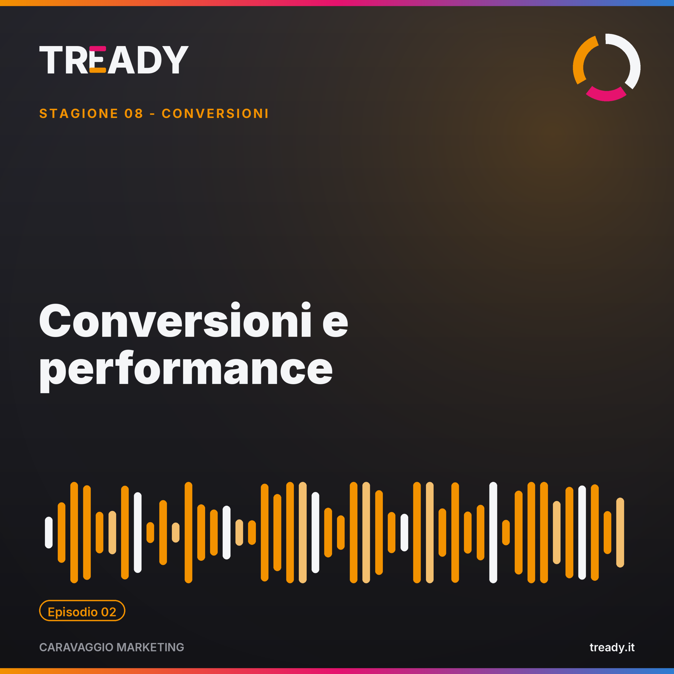 Copertina episodio Conversioni / CRO — podcast Caravaggio Marketing by Tready