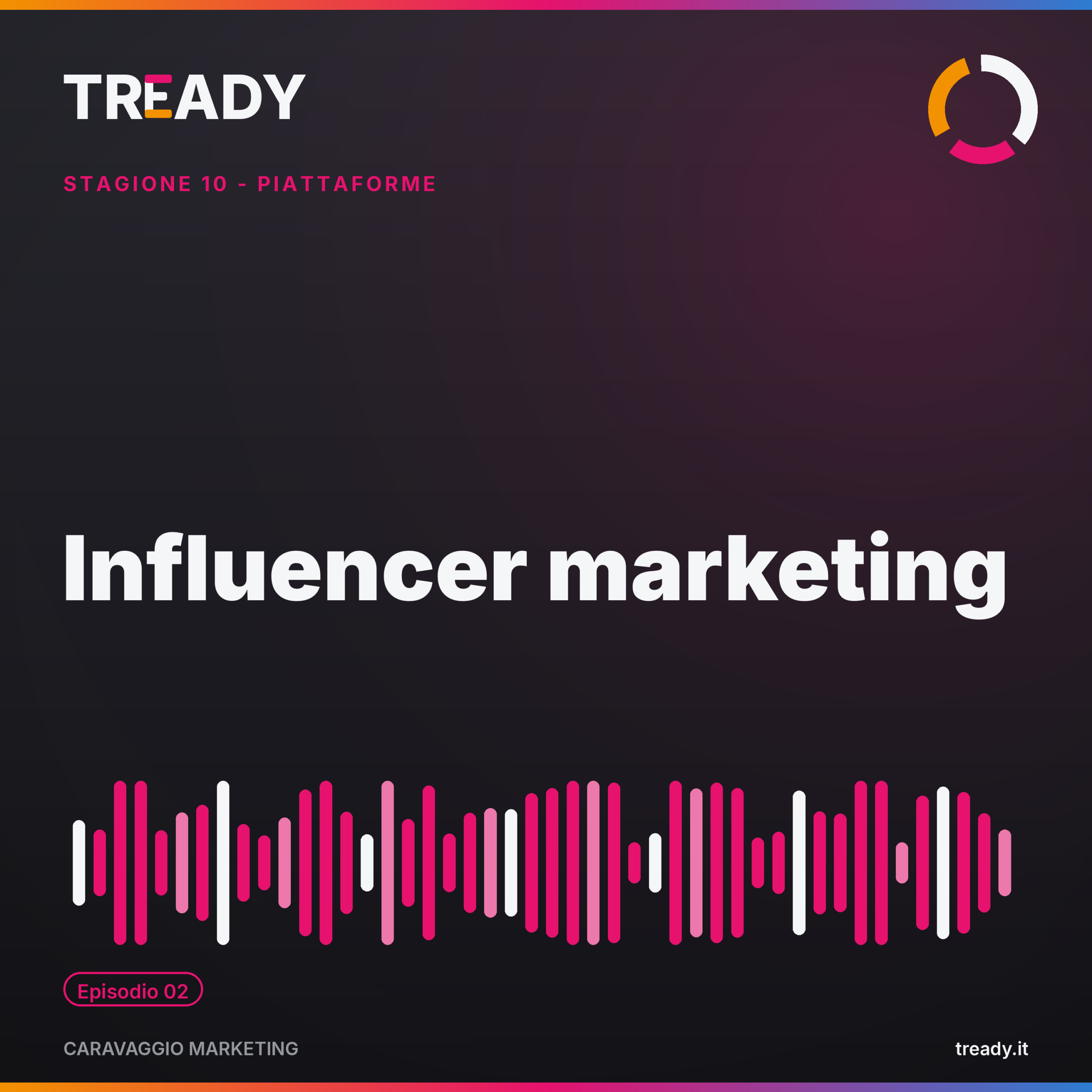 Copertina episodio Influencer marketing — podcast Caravaggio Marketing by Tready