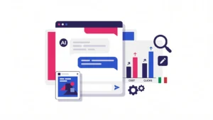 ChatGPT Ads Italia: annuncio sponsorizzato dentro una chat AI, costi e clic, illustrazione Tready